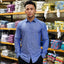 BlueFleck Oxford – Subtle Indigo