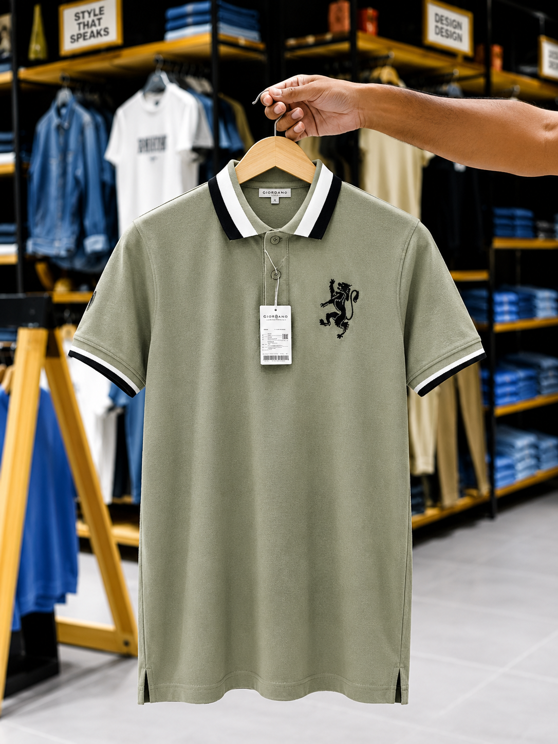 100% cotton giordano polo