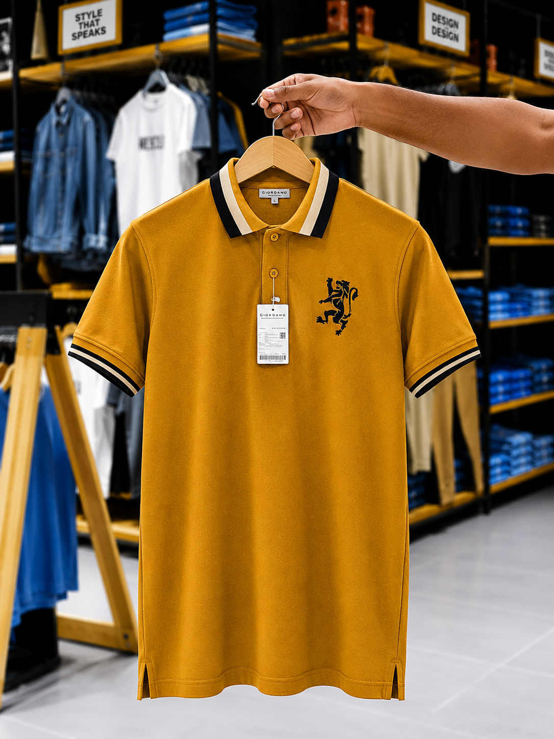 100% cotton giordano polo
